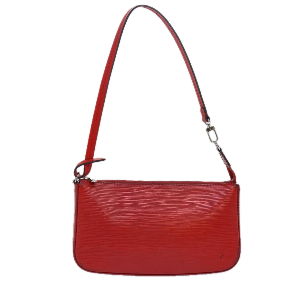 Louis Vuitton Pochette Accessoires Red Leather Clutch Bag