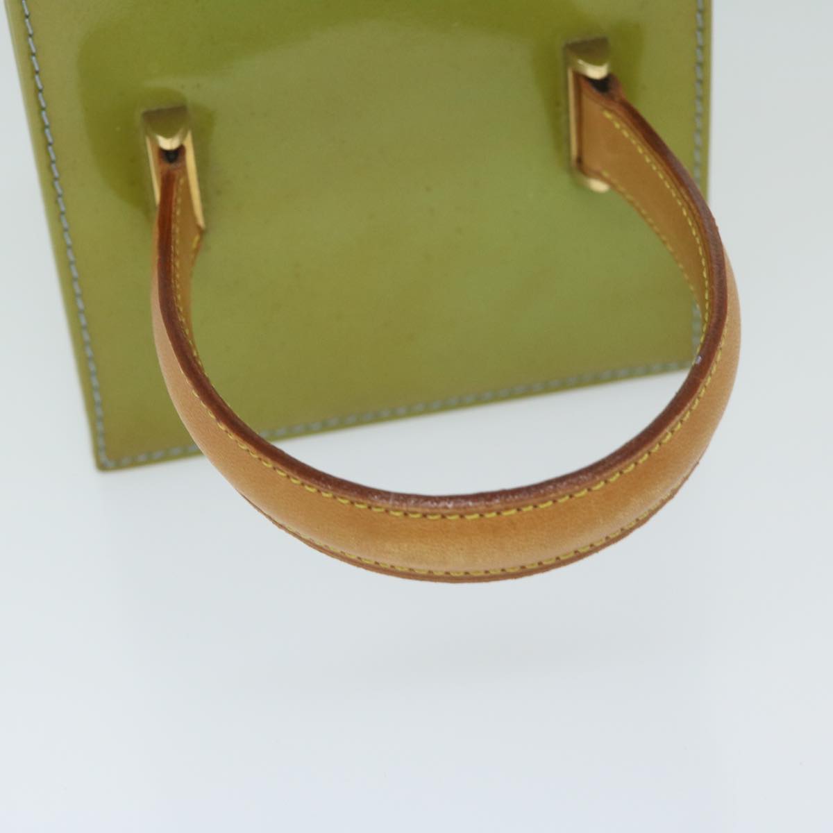 Louis Vuitton Bleecker Green Patent Leather Clutch Bag