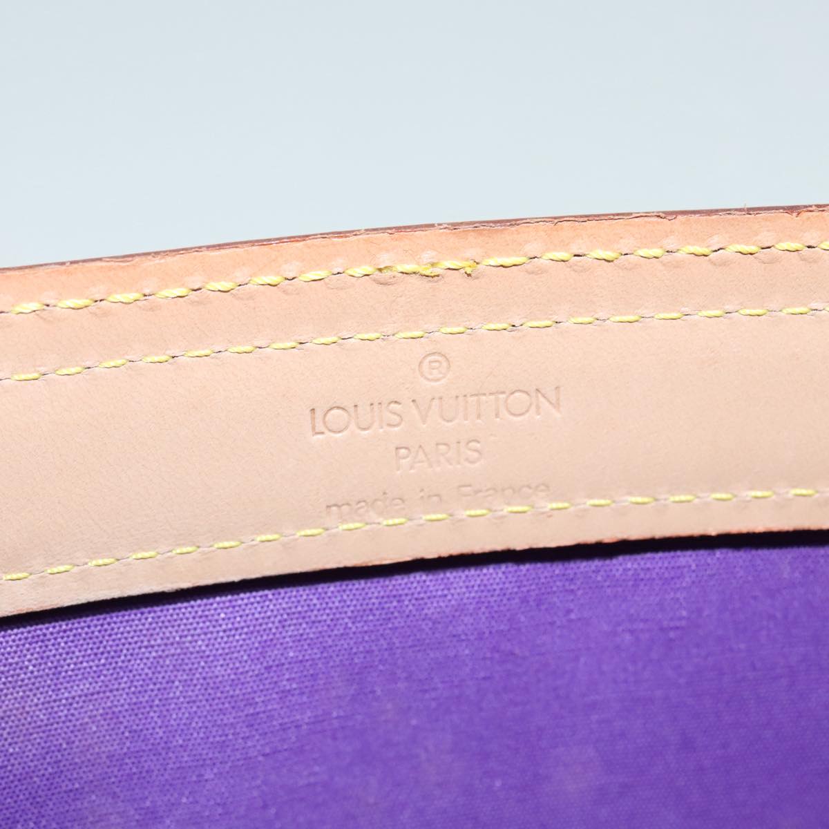 Louis Vuitton Stanton Purple Patent Leather Tote Bag