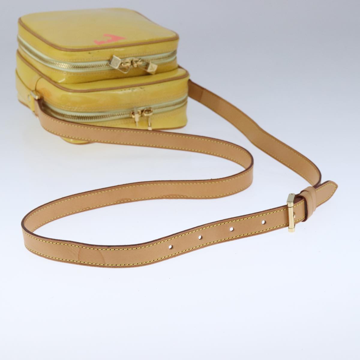 Louis Vuitton Wooster Yellow Patent Leather Shoulder Bag