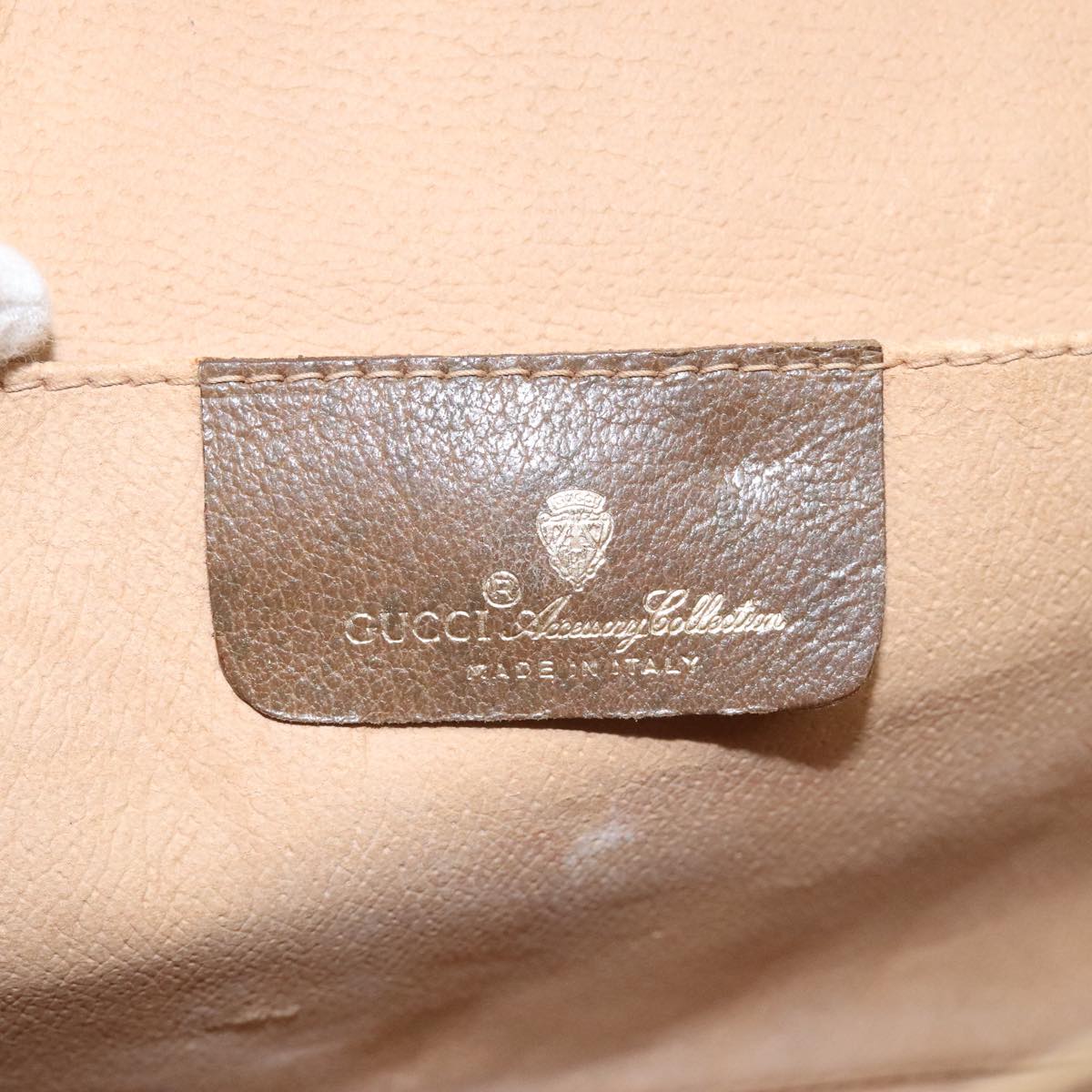 Gucci Sherry Beige Canvas Clutch Bag