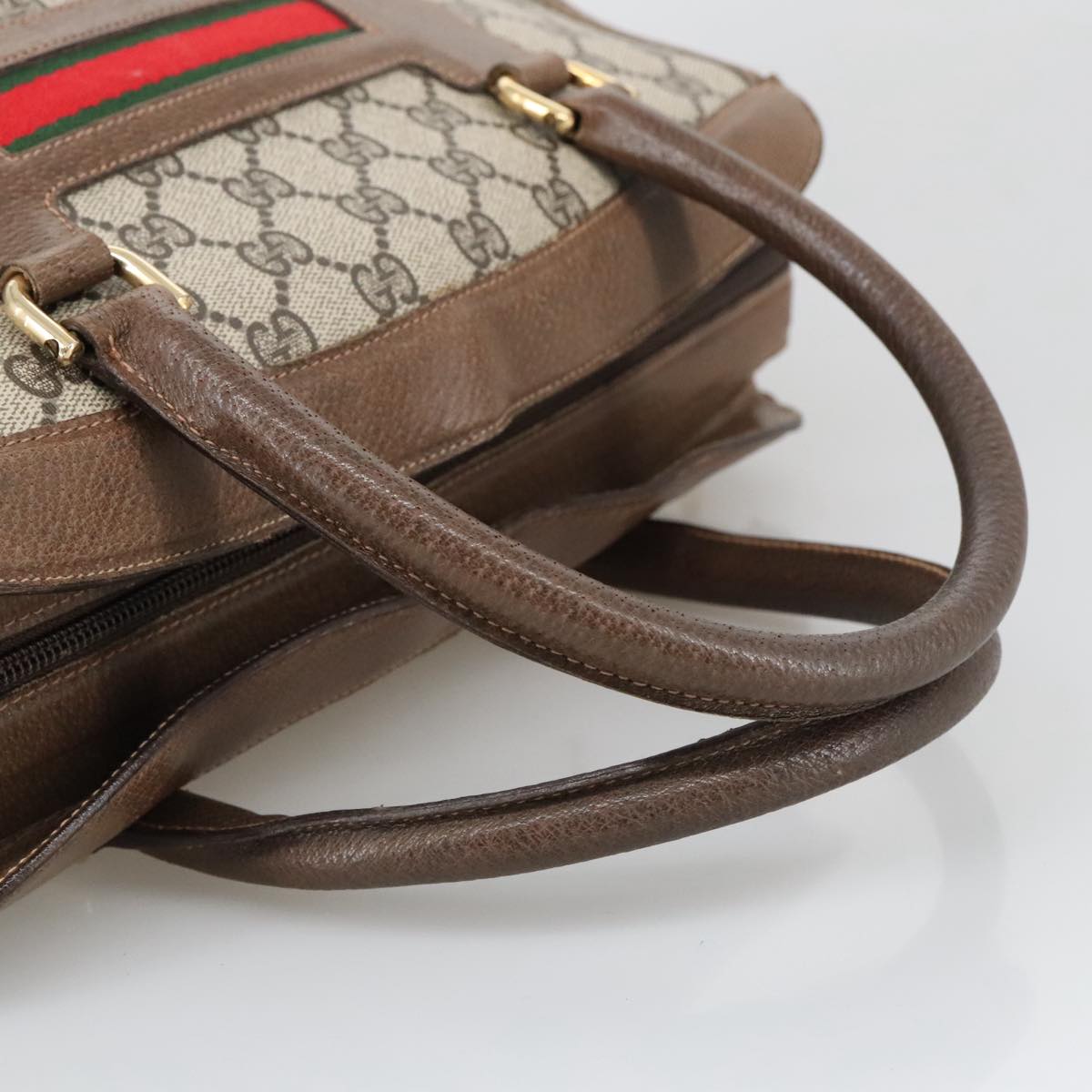 Gucci Sherry Beige Canvas Handbag