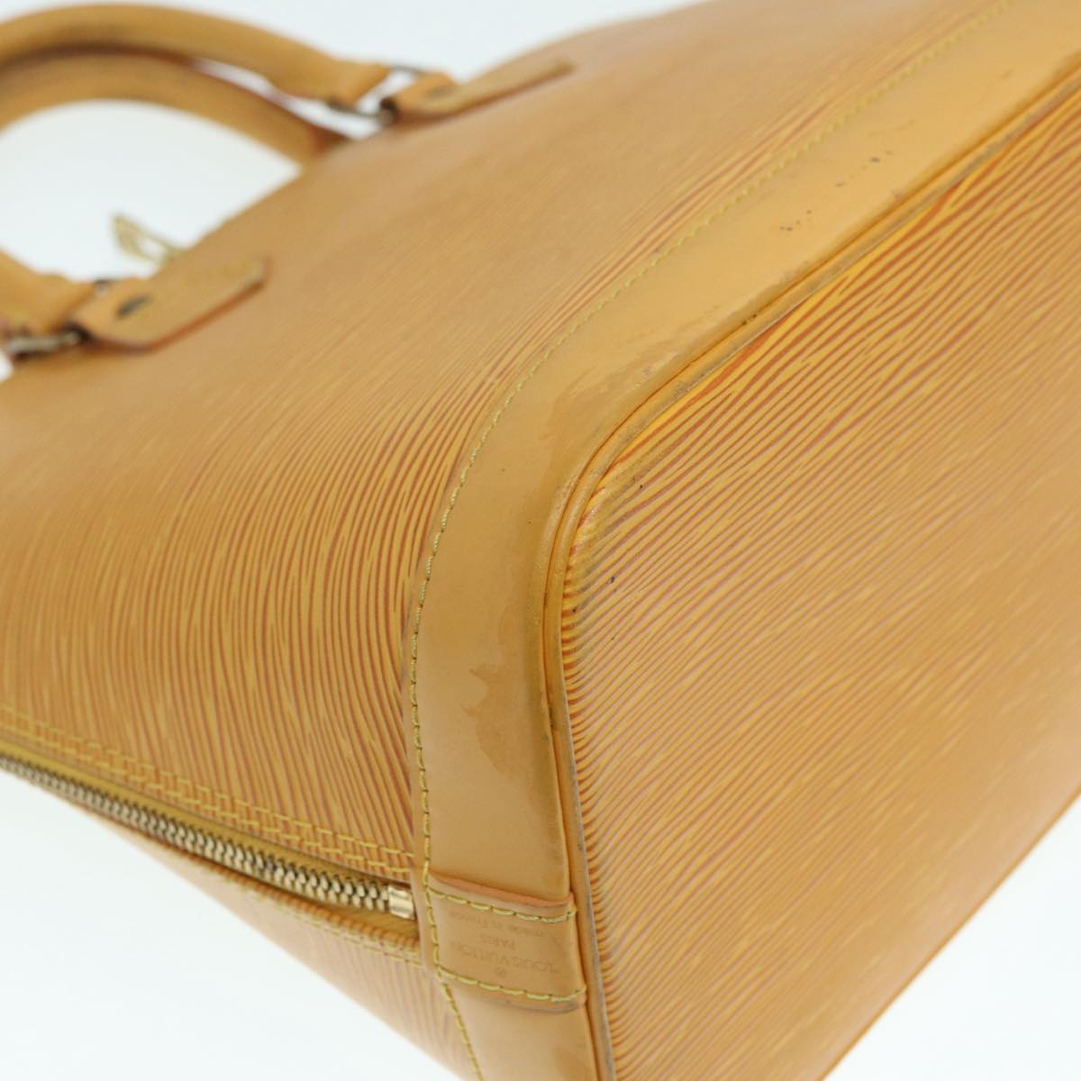 Louis Vuitton Alma Yellow Leather Handbag