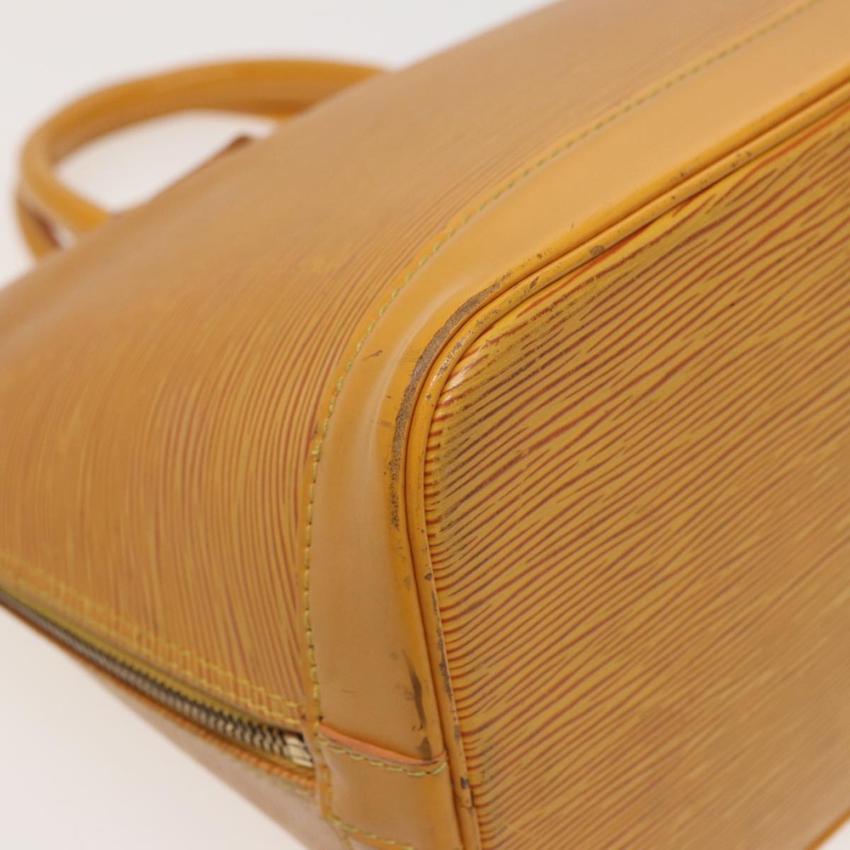 Louis Vuitton Alma Yellow Leather Handbag
