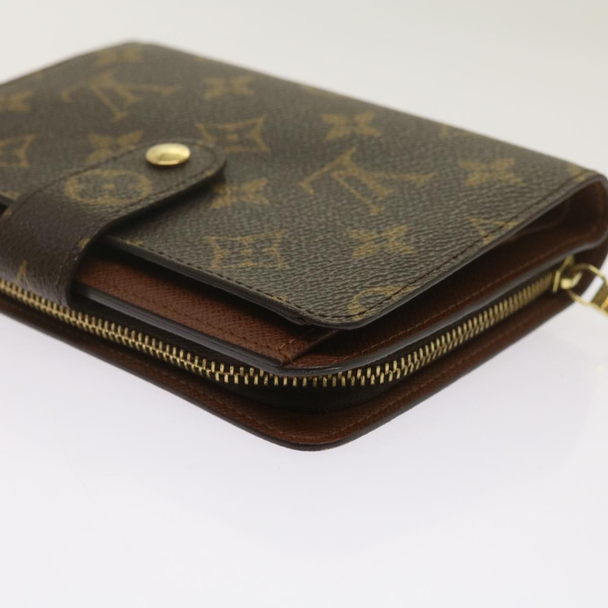 Louis Vuitton Porte Papier Zip Brown Canvas Wallet