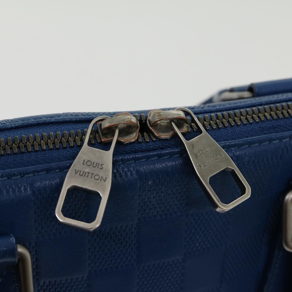 Louis Vuitton Porte Documents Jour Blue Leather Handbag