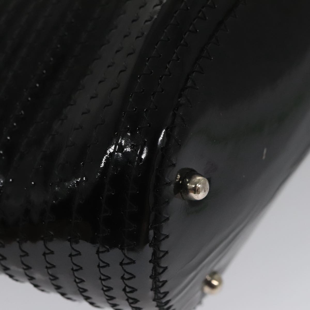 Gucci Bamboo Black Patent Leather Handbag