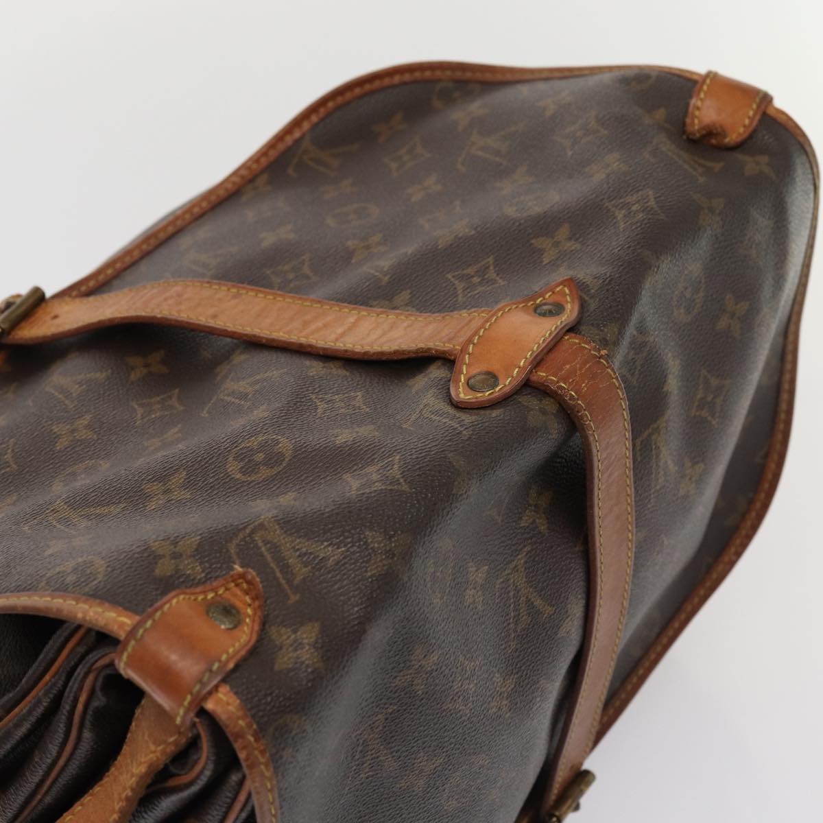 Louis Vuitton Saumur 35 Brown Canvas Shoulder Bag
