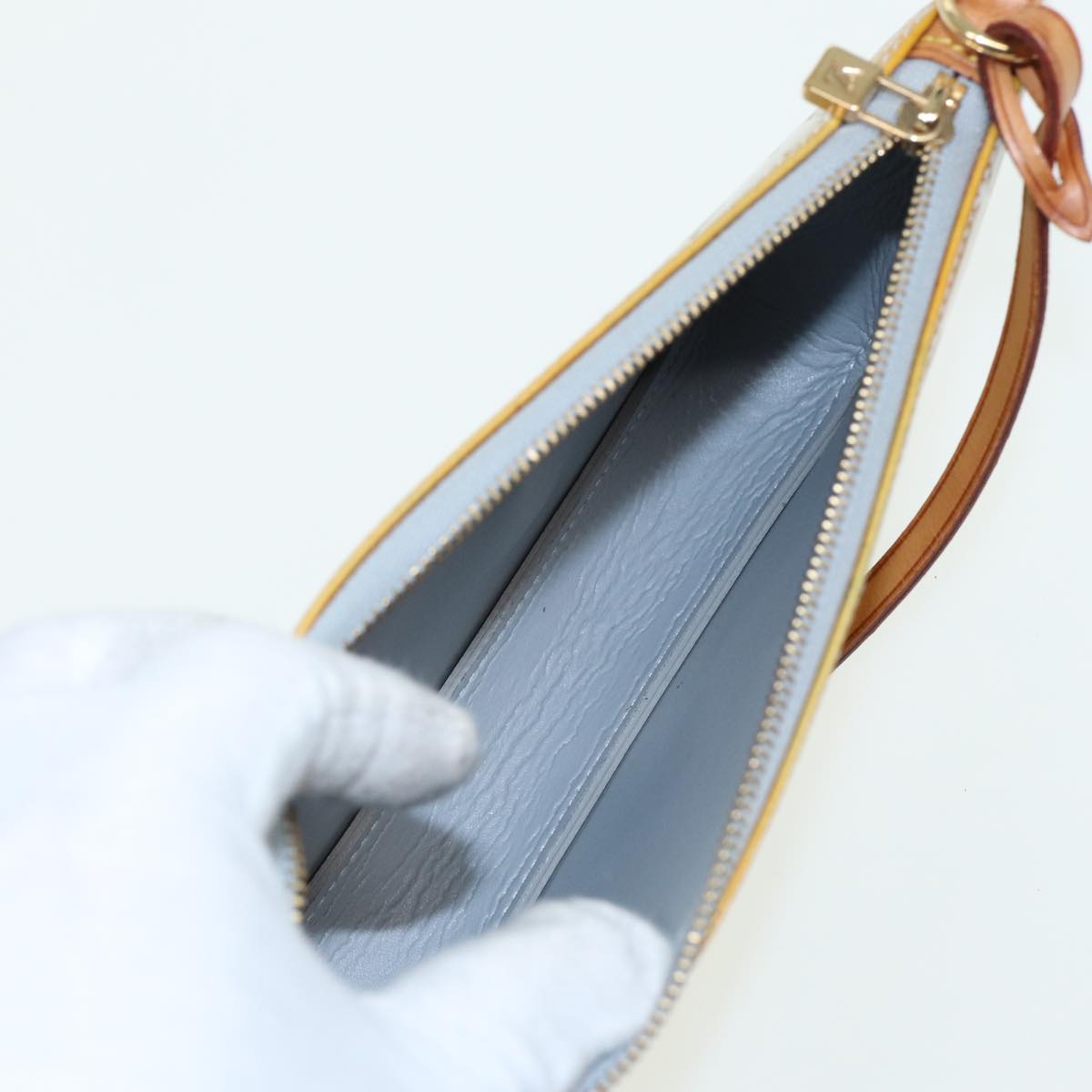 Louis Vuitton Lexington Yellow Patent Leather Clutch Bag