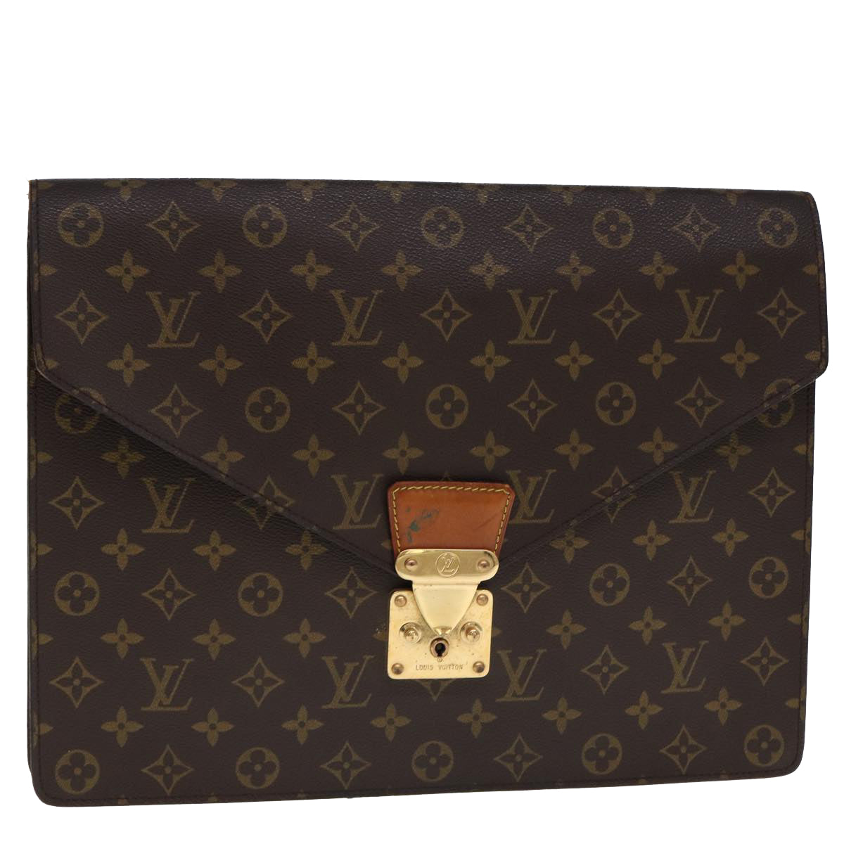 Louis Vuitton Senateur Brown Canvas Briefcase Bag