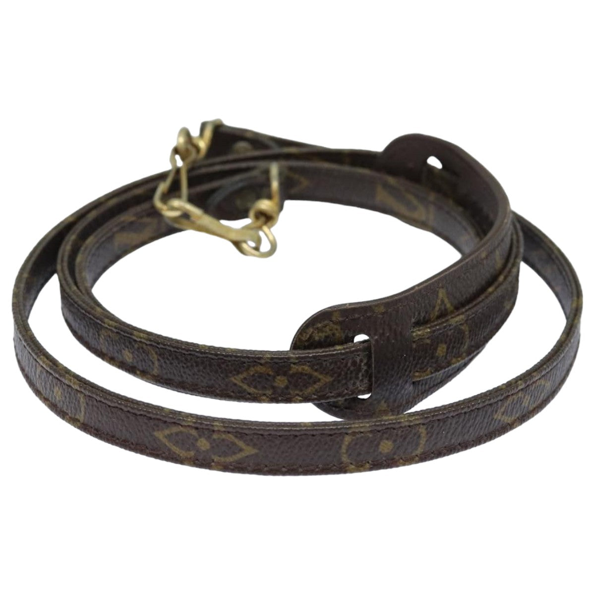 Louis Vuitton Shoulder Strap Brown Canvas Bag Jewelry