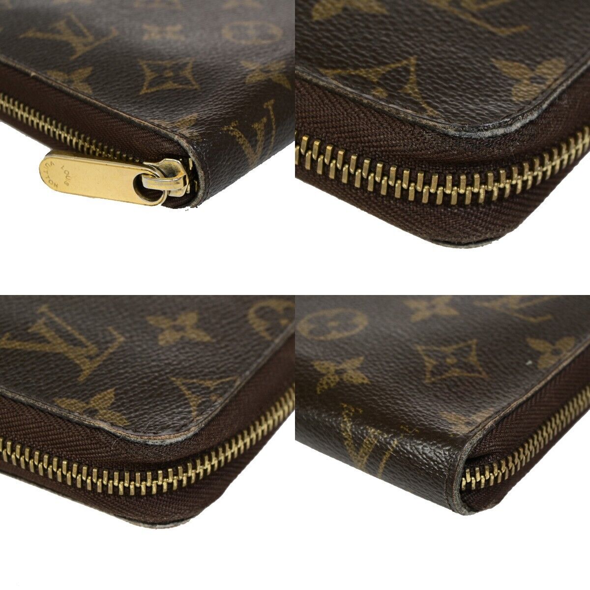 Louis Vuitton Zippy Organizer Brown Calfskin Wallet