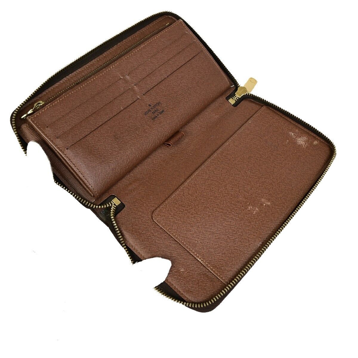Louis Vuitton Zippy Organizer Brown Calfskin Wallet