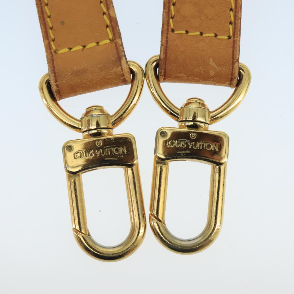 Louis Vuitton Shoulder Strap Beige Leather Bag Jewelry