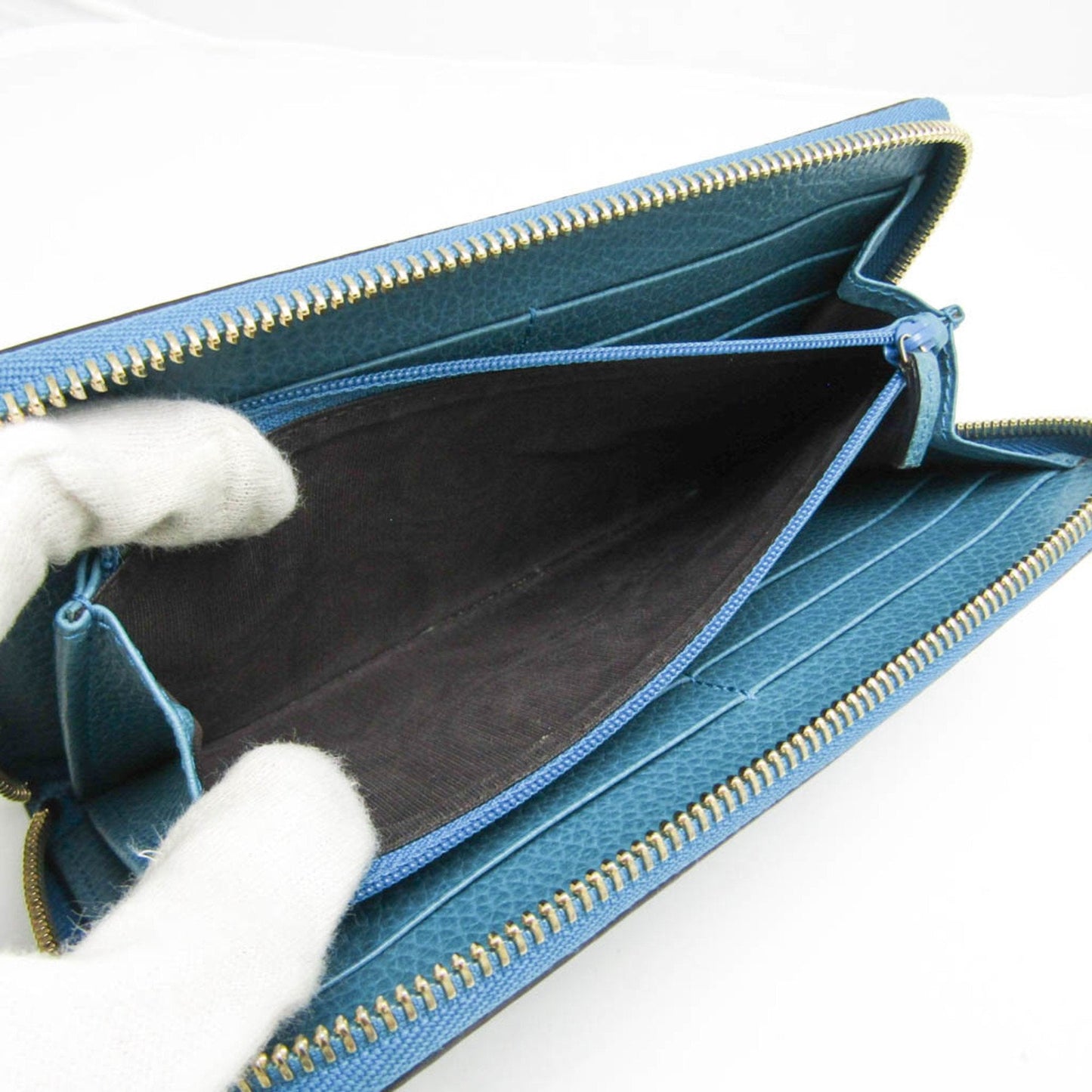 Gucci Interlocking G Turquoise Leather Wallet