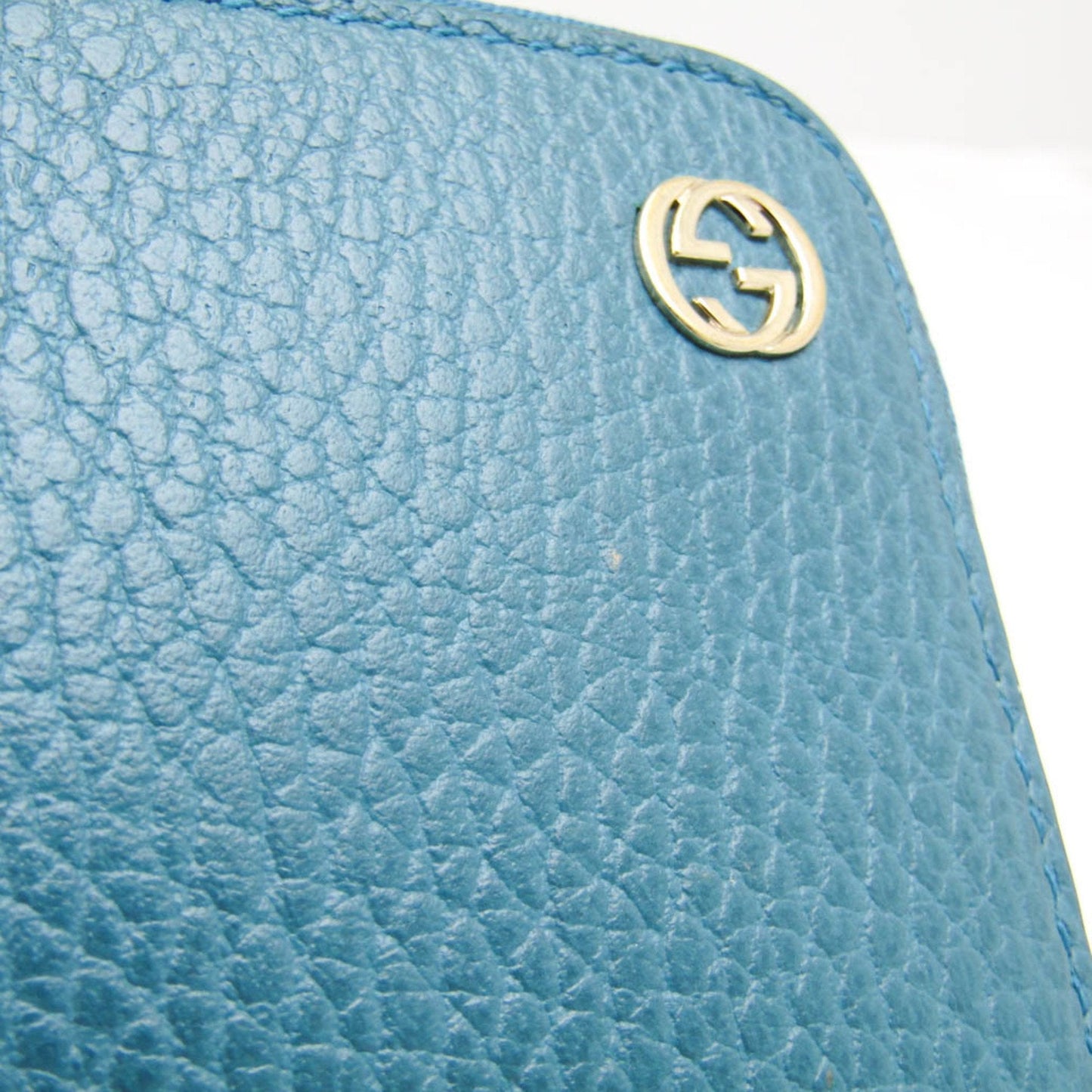 Gucci Interlocking G Turquoise Leather Wallet