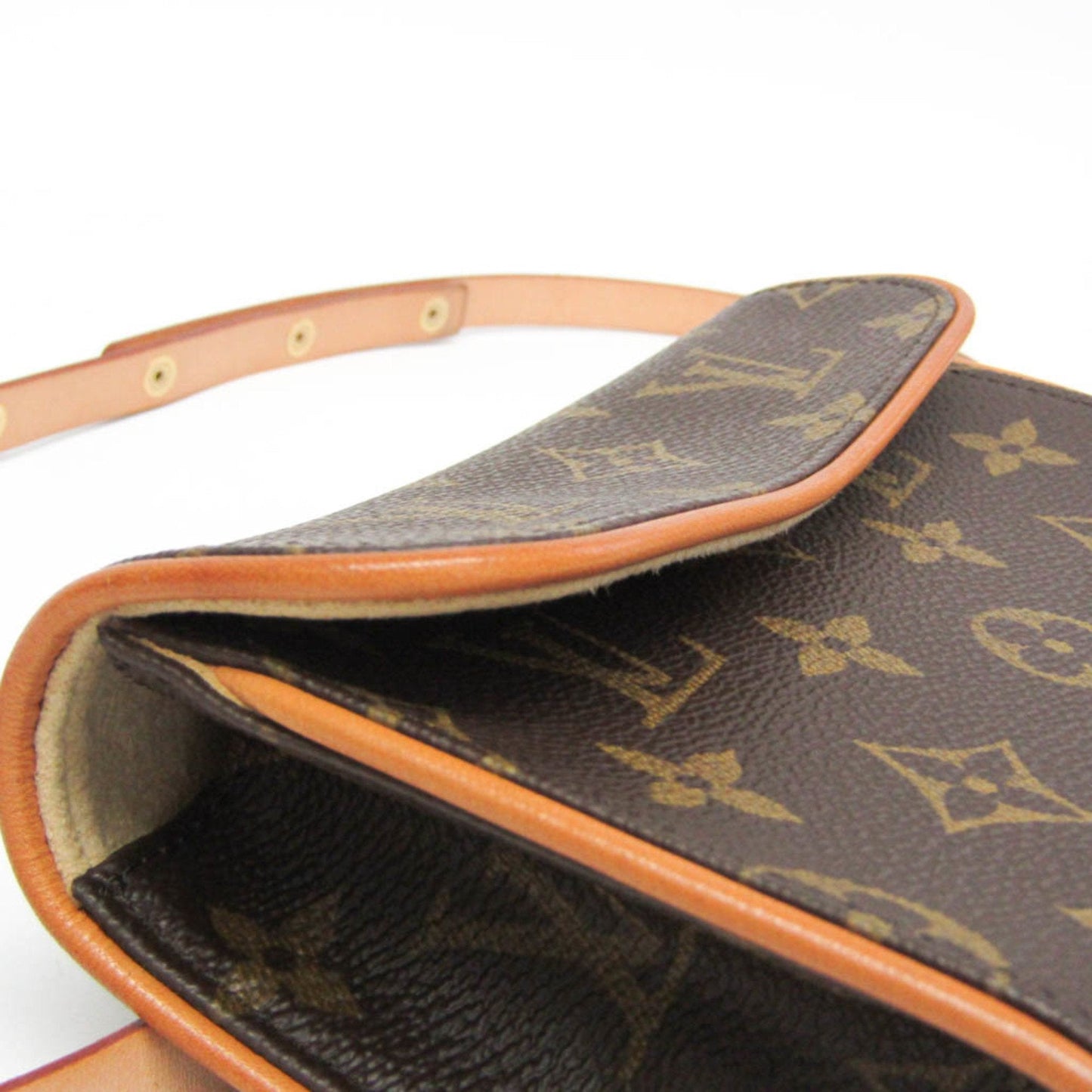 Louis Vuitton Pochette Florentine Brown Canvas Clutch Bag