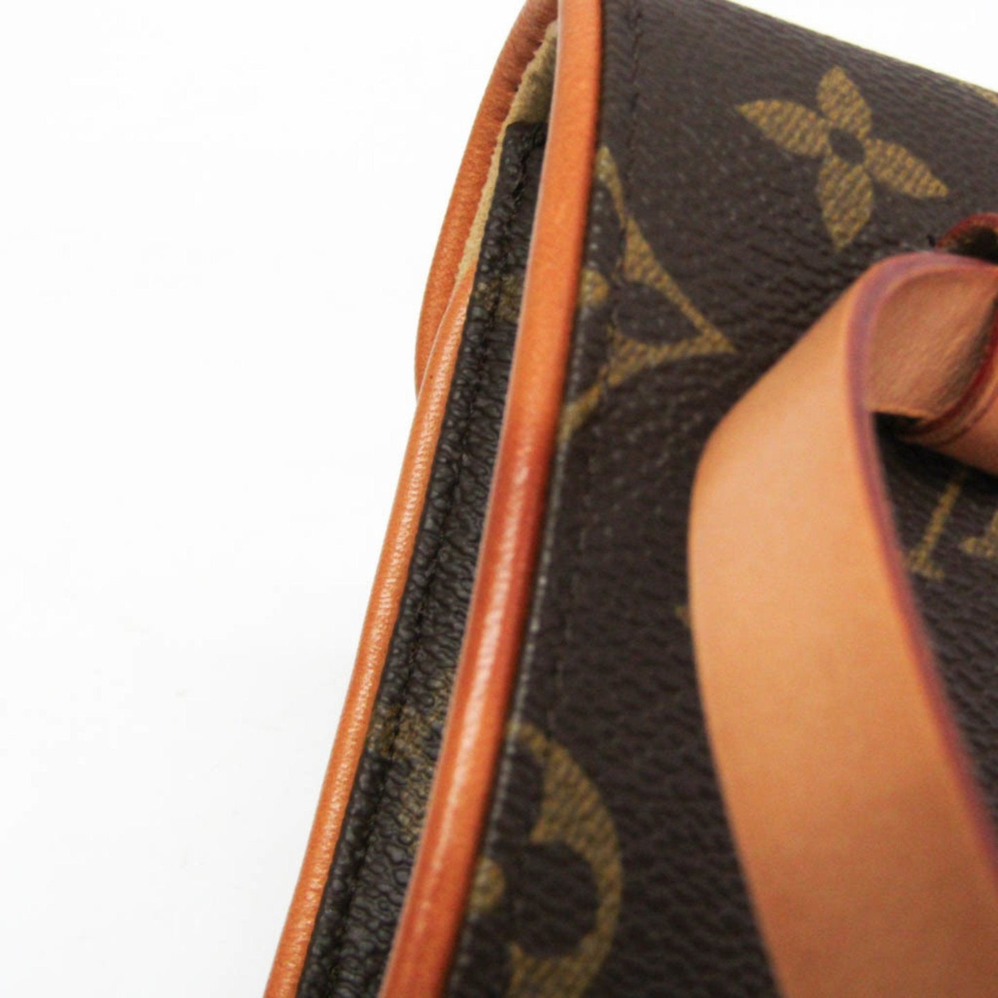 Louis Vuitton Pochette Florentine Brown Canvas Clutch Bag