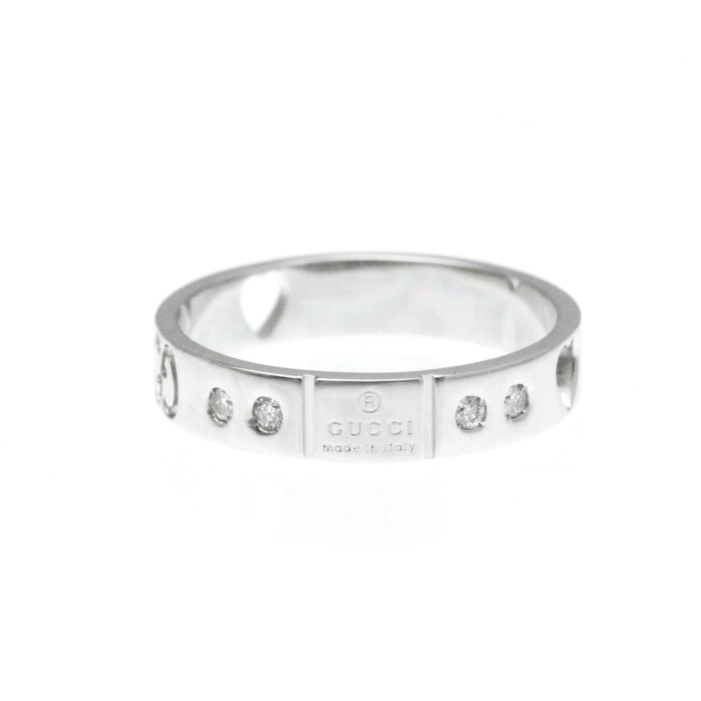 Gucci Icon Silver White Gold Ring Jewelry