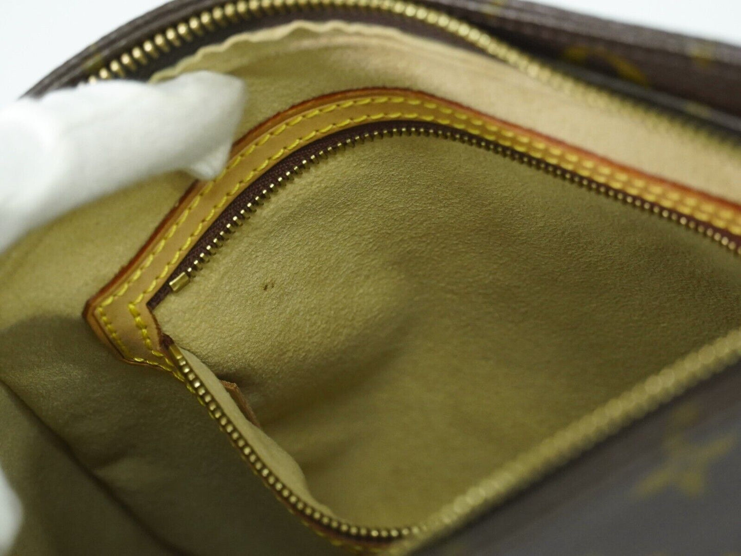 Louis Vuitton Looping Mm Brown Gold Plated Handbag