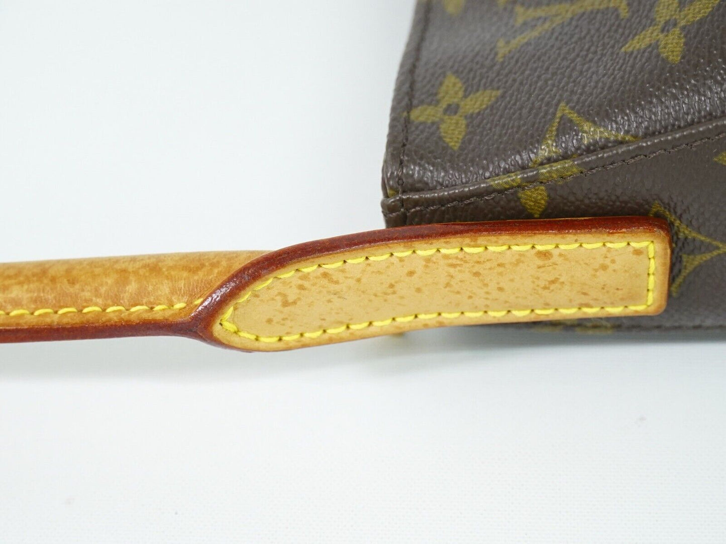 Louis Vuitton Looping Mm Brown Gold Plated Handbag
