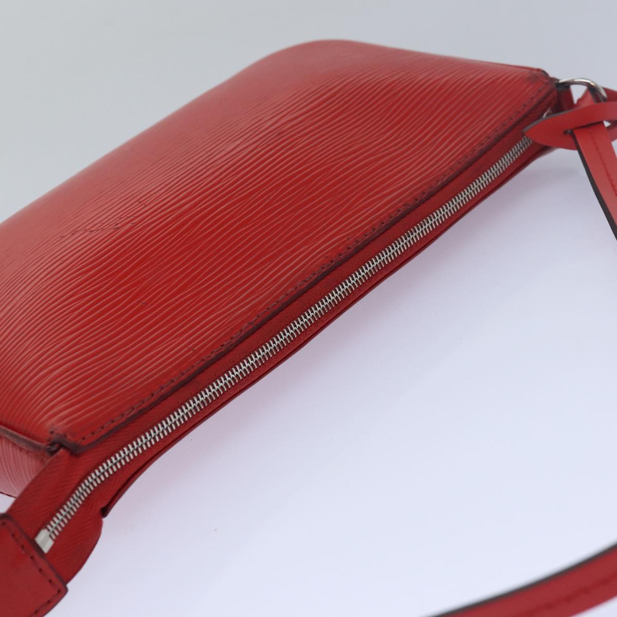 Louis Vuitton Pochette Accessoires Red Leather Clutch Bag