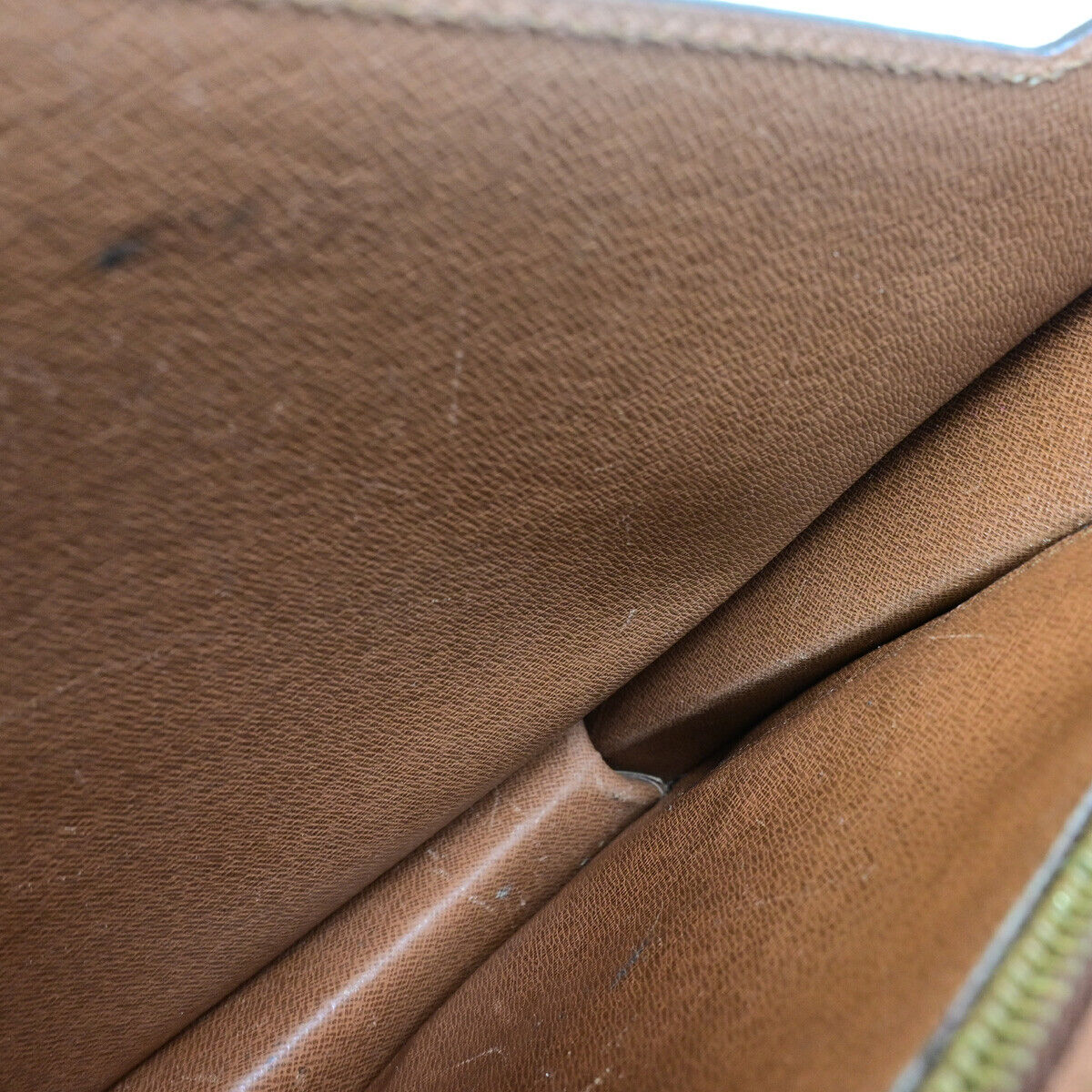 Louis Vuitton Porte Documents Brown Canvas Briefcase Bag