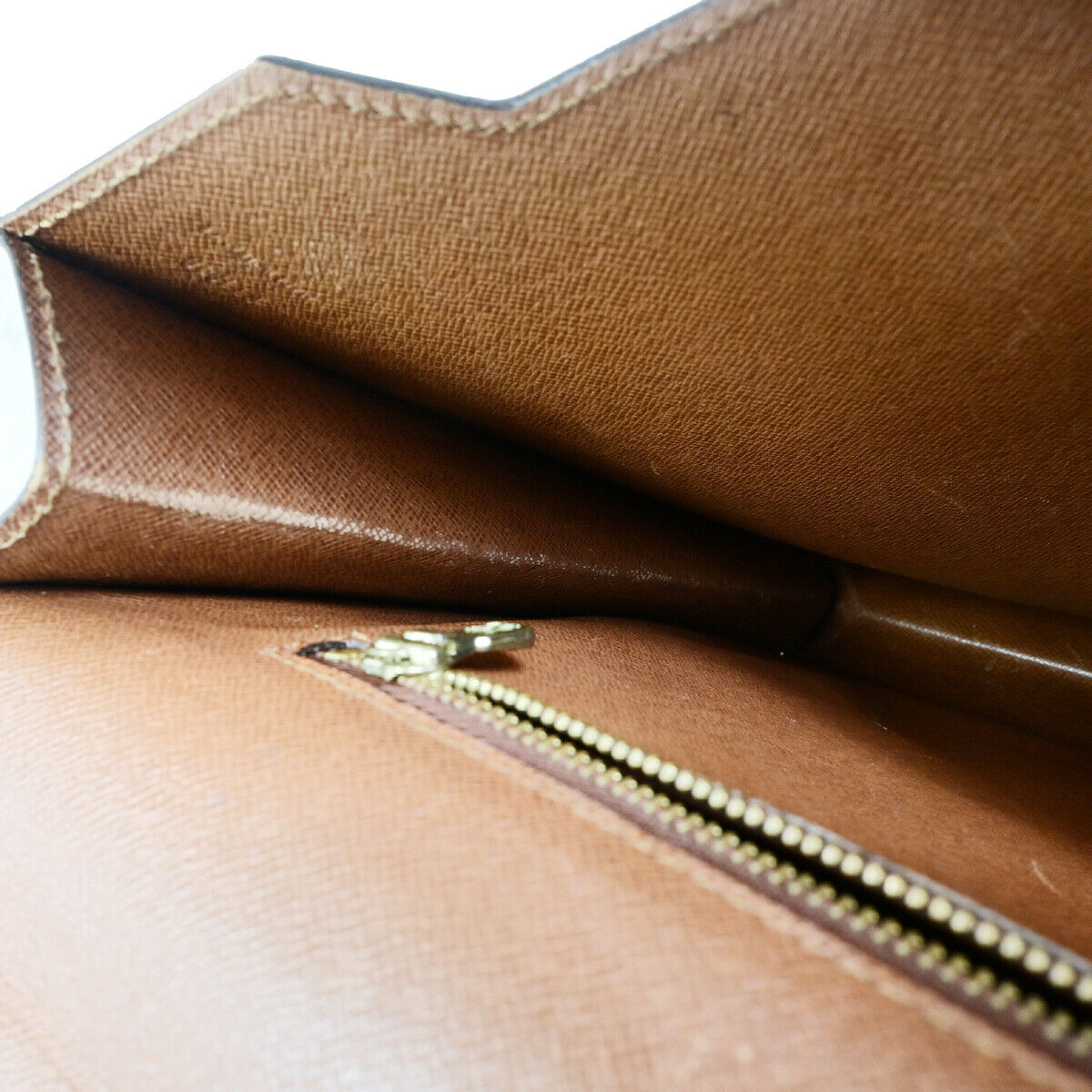 Louis Vuitton Porte Documents Brown Canvas Briefcase Bag