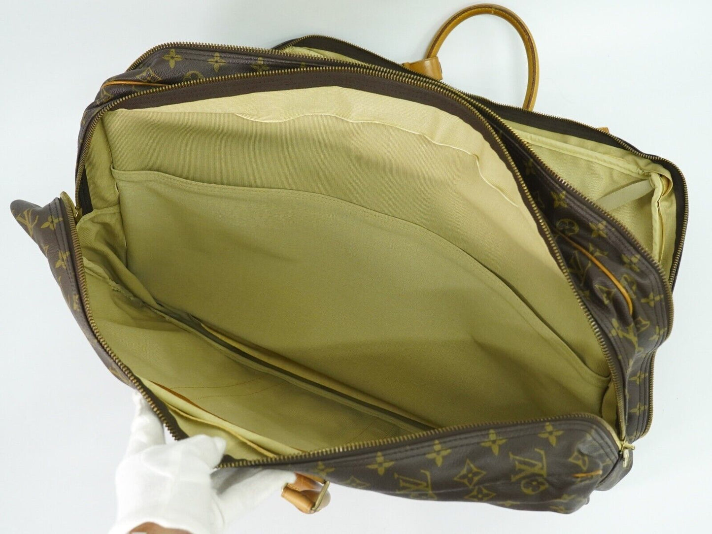 Louis Vuitton Sirius Brown Canvas Travel Bag