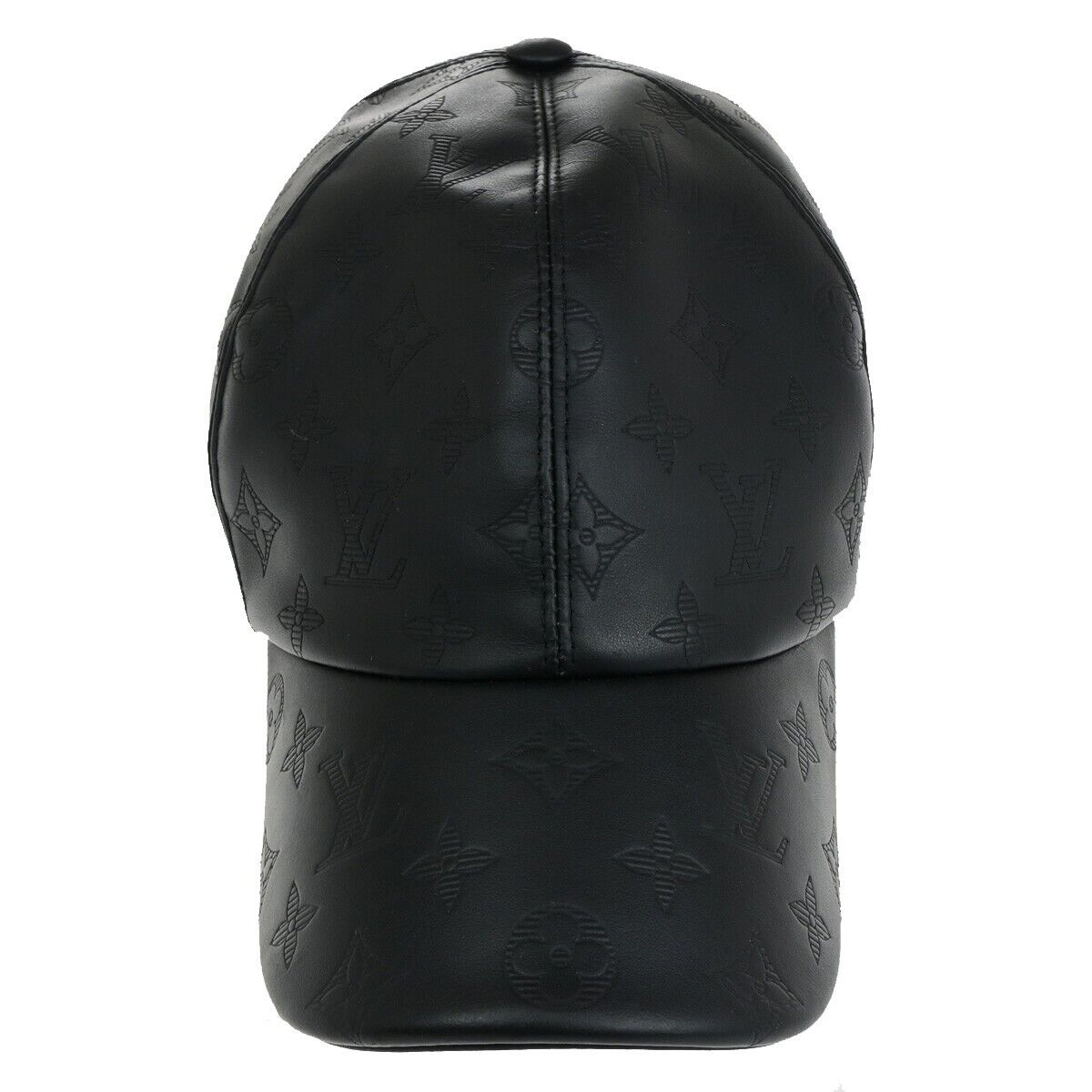 Louis Vuitton Black Leather Hat ()