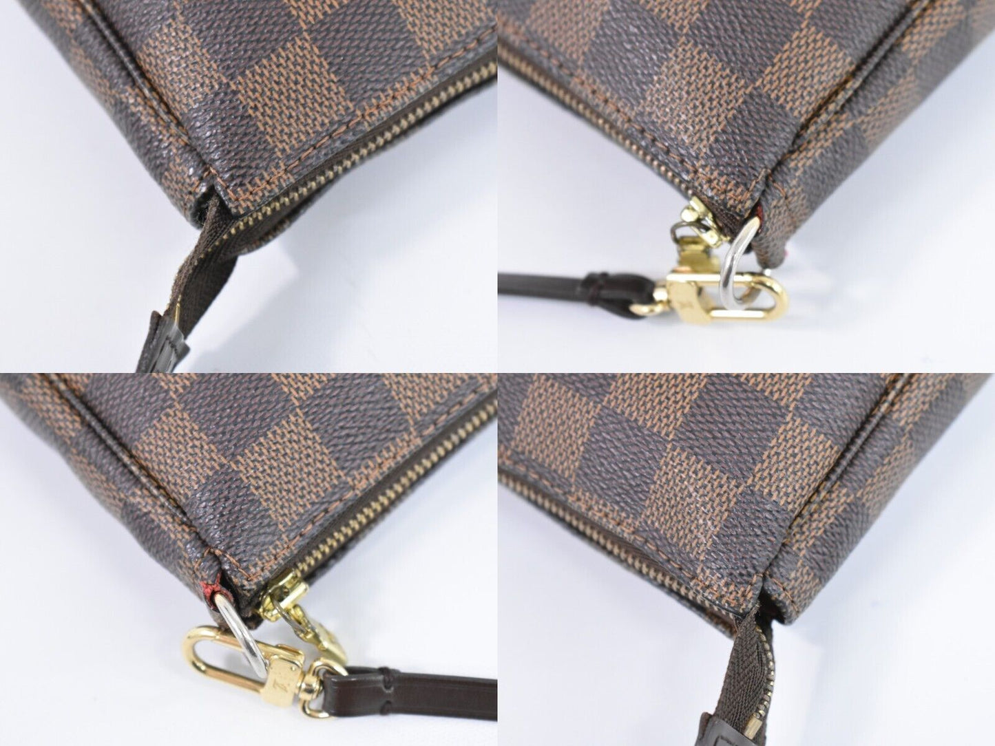 Louis Vuitton Pochette Accessoires Brown Canvas Clutch Bag