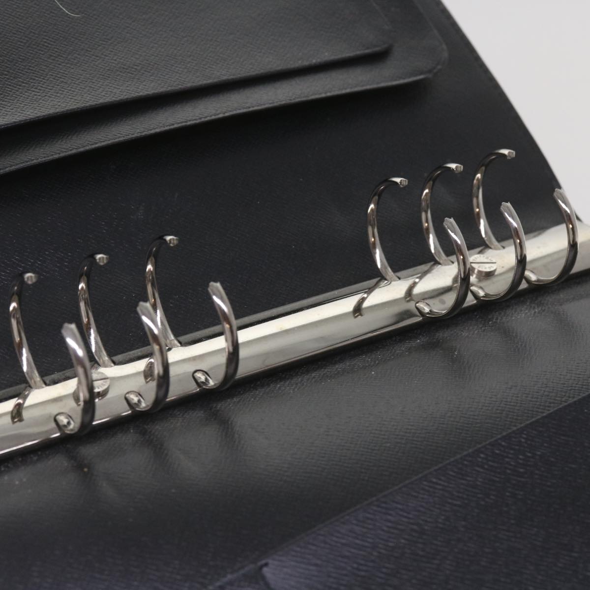 Louis Vuitton Agenda Cover Black Leather Wallet