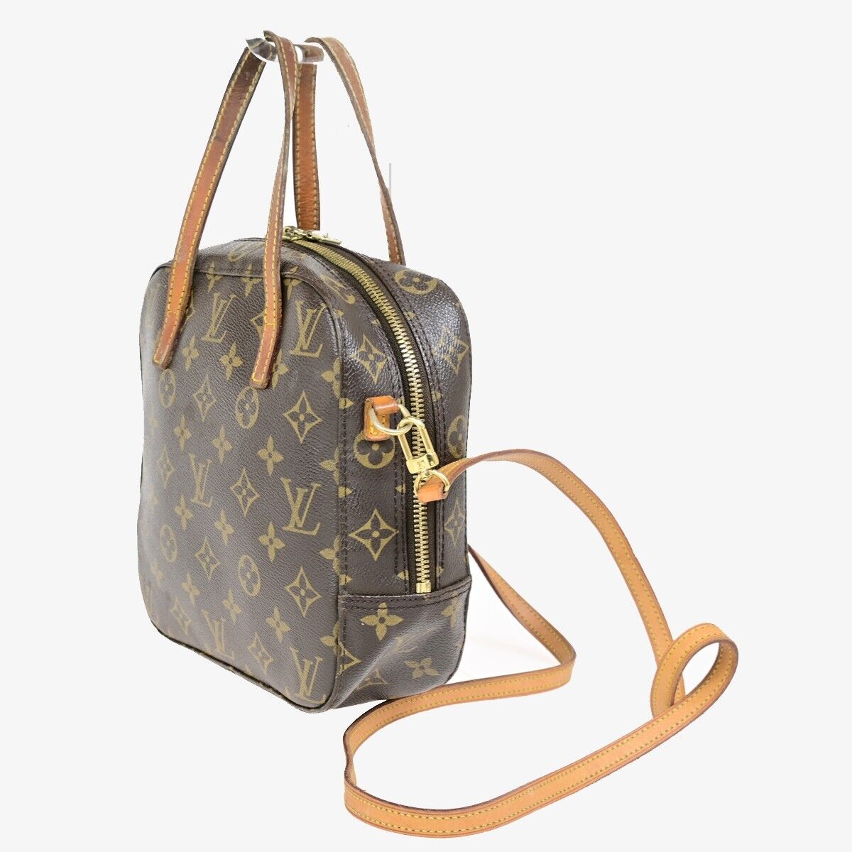 Louis Vuitton Spontini Brown Canvas Handbag