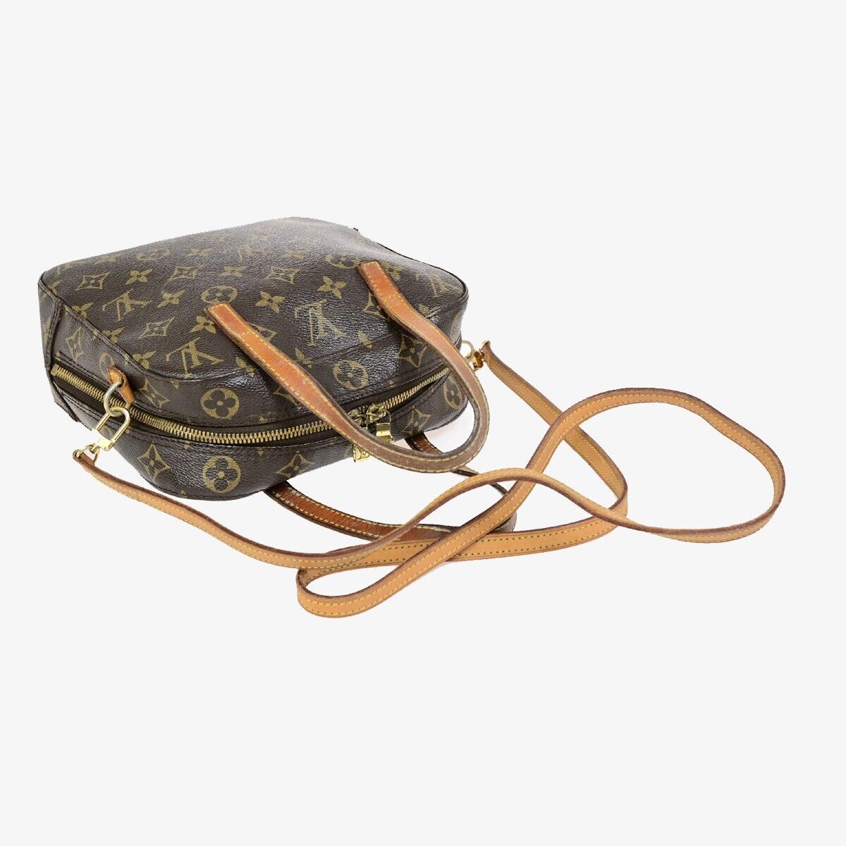 Louis Vuitton Spontini Brown Canvas Handbag