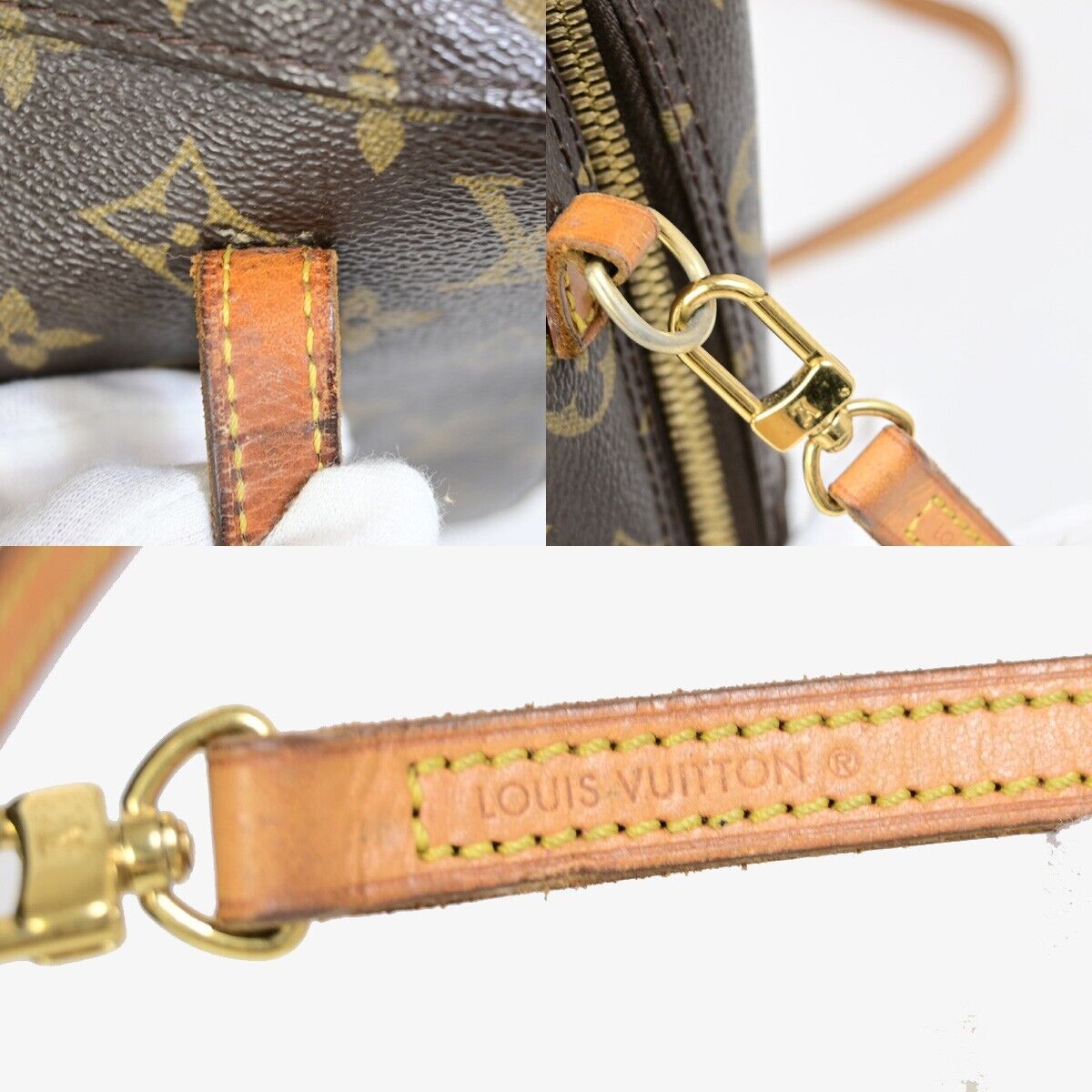 Louis Vuitton Spontini Brown Canvas Handbag