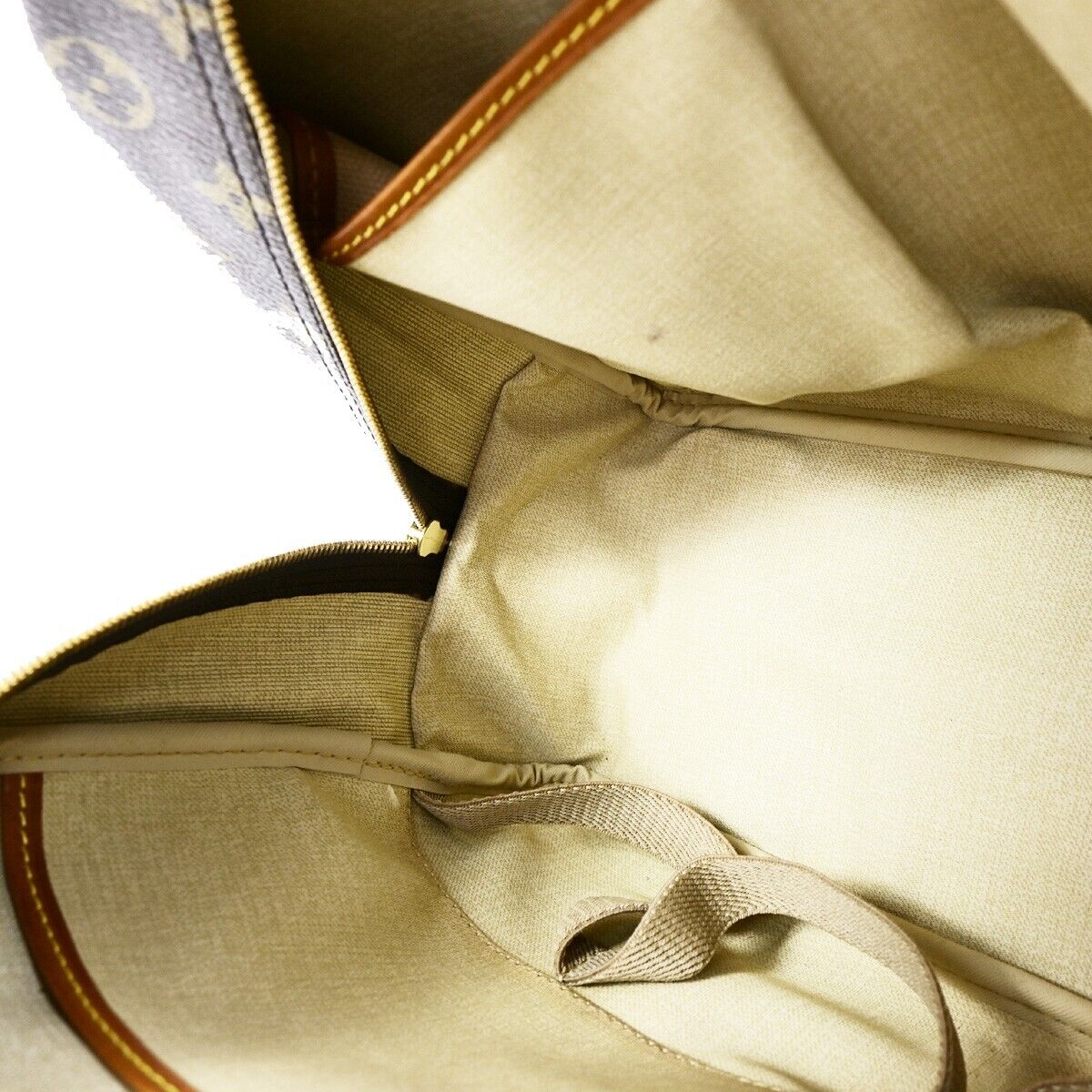 Louis Vuitton Deauville Brown Gold Plated Handbag