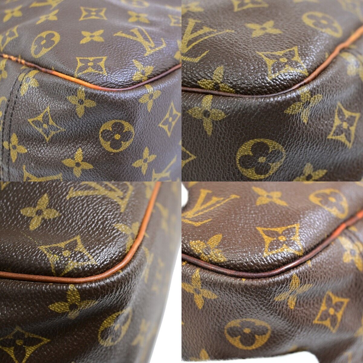 Louis Vuitton Deauville Brown Gold Plated Handbag