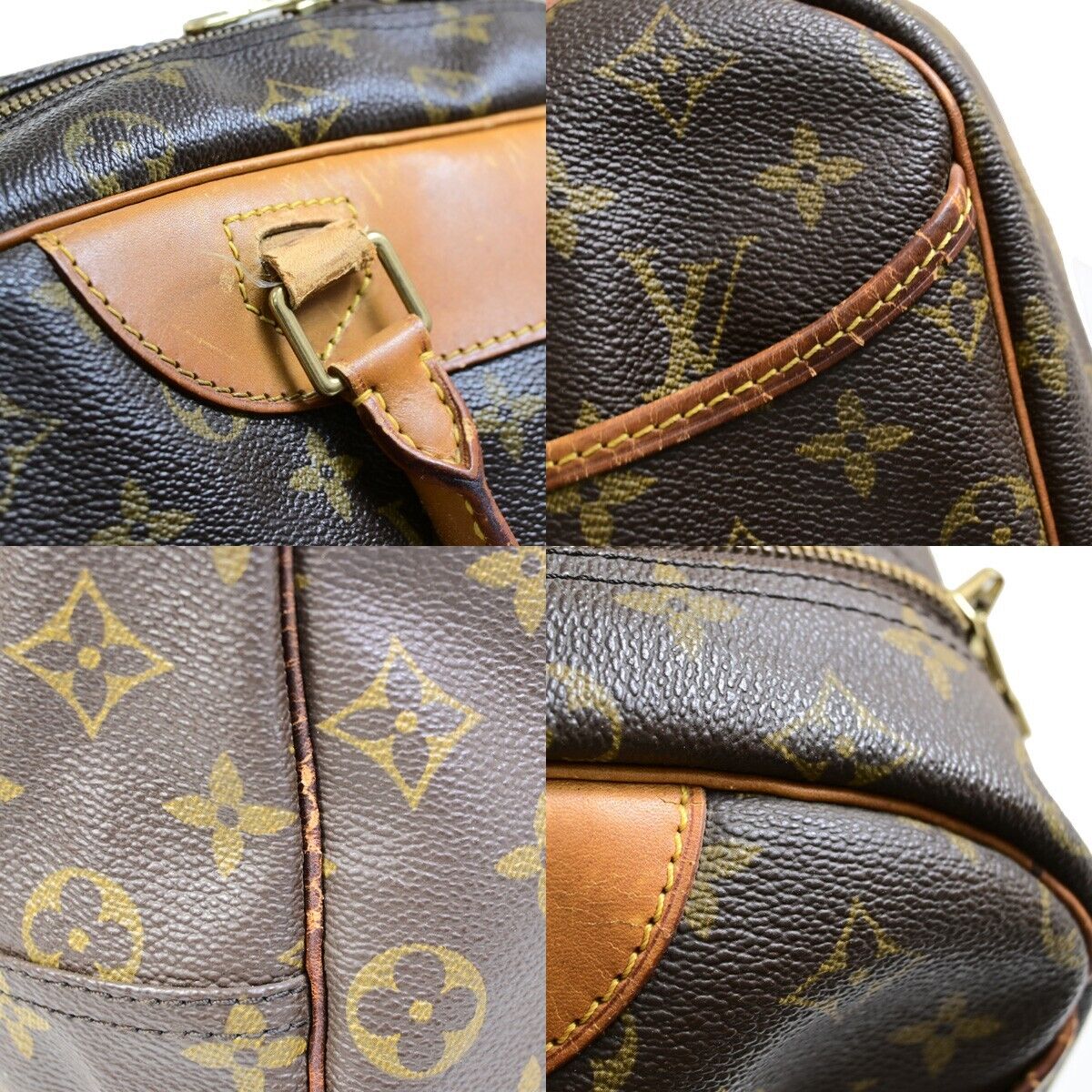Louis Vuitton Deauville Brown Gold Plated Handbag