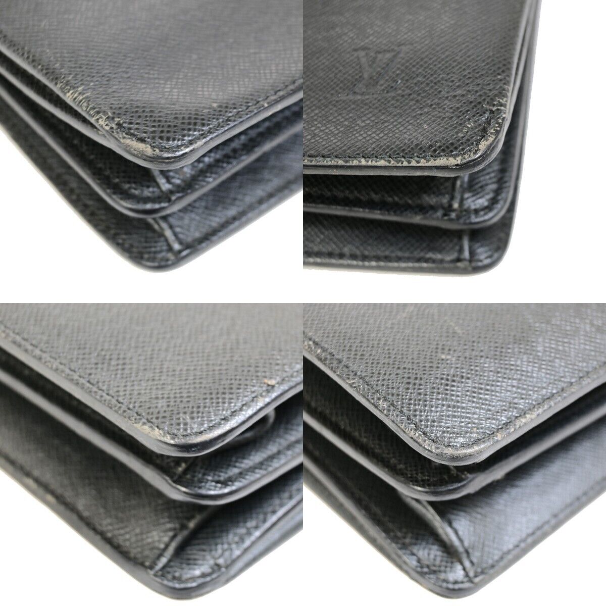 Louis Vuitton Robusto Black Leather Briefcase Bag