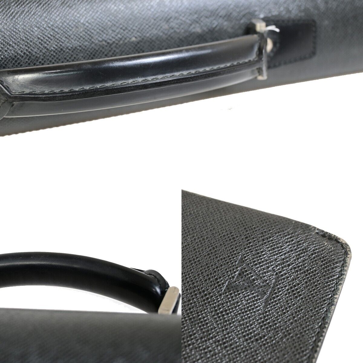 Louis Vuitton Robusto Black Leather Briefcase Bag