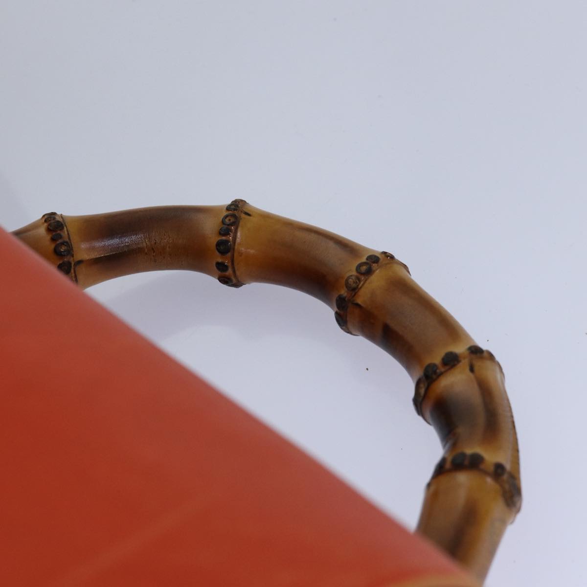 Gucci Bamboo Orange Leather Backpack Bag