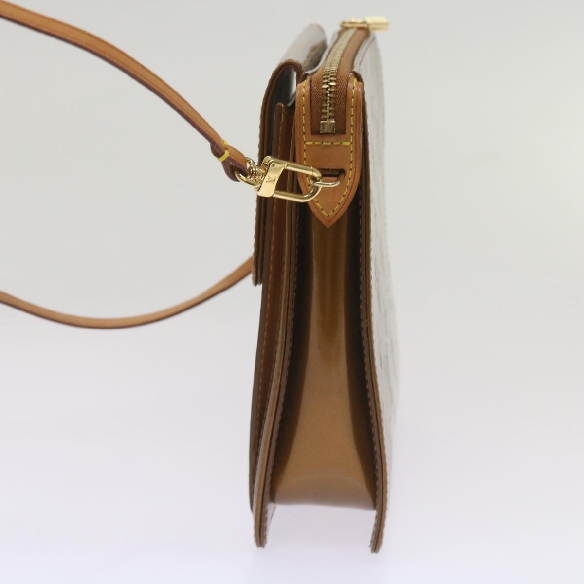 Louis Vuitton Mott Copper Patent Leather Handbag