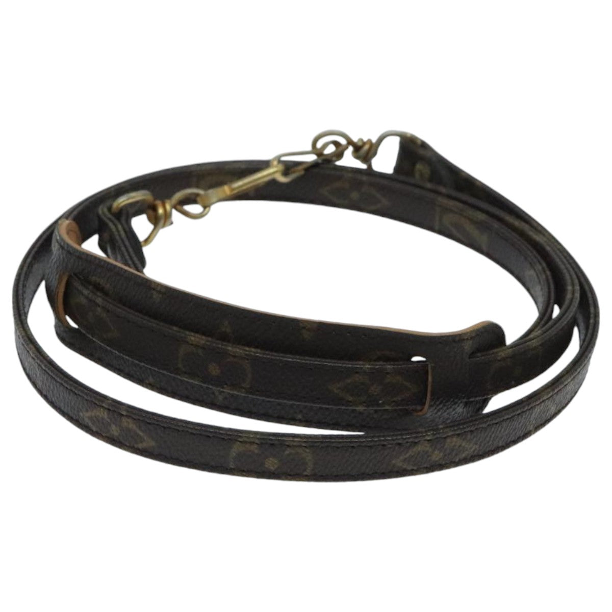 Louis Vuitton Shoulder Strap Brown Canvas Bag Jewelry