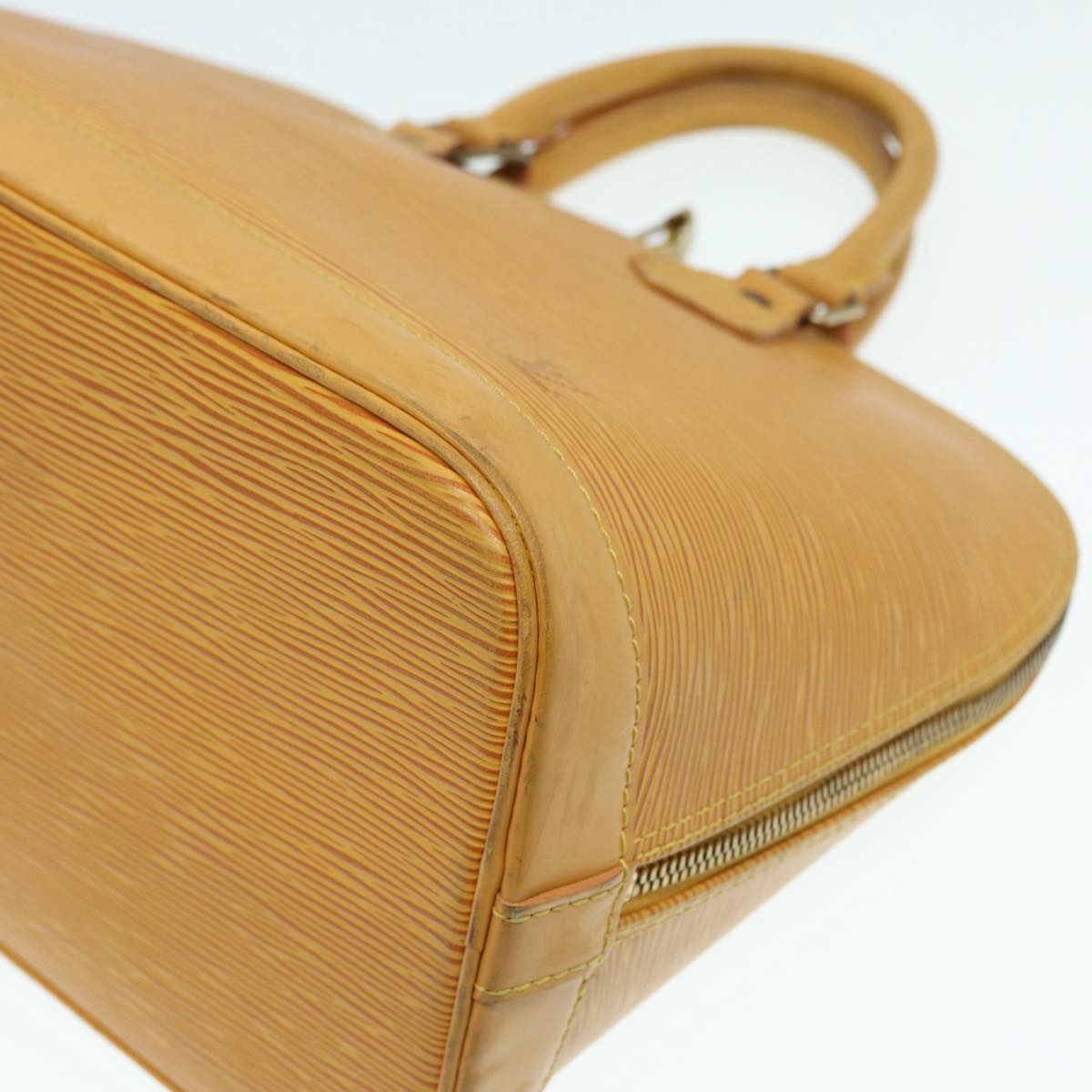 Louis Vuitton Alma Yellow Leather Handbag