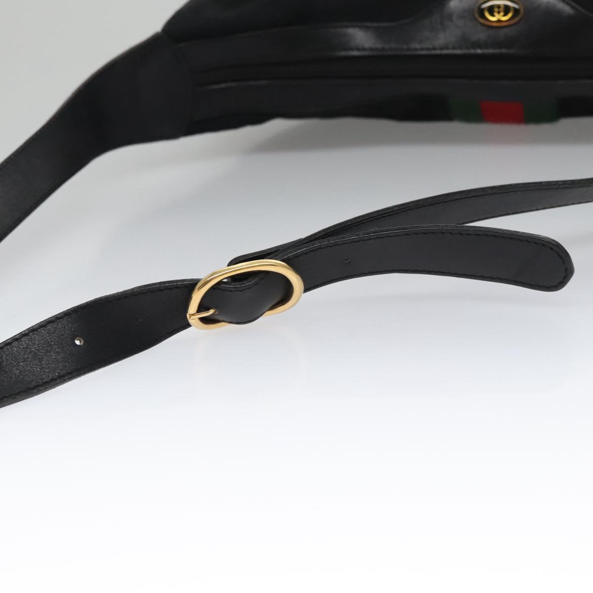 Gucci Sherry Black Canvas Shoulder Bag