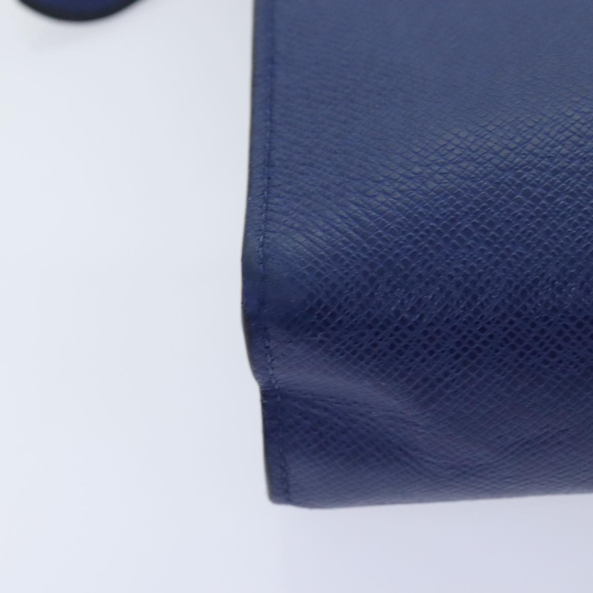 Louis Vuitton Pochette Voyage Blue Leather Clutch Bag
