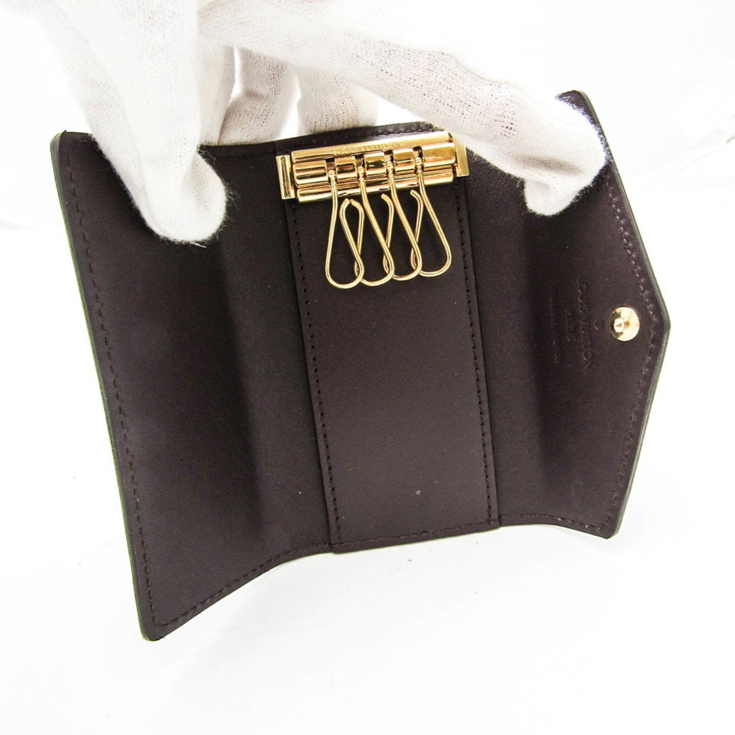 Louis Vuitton Multiclés 4 Brown Patent Leather Wallet