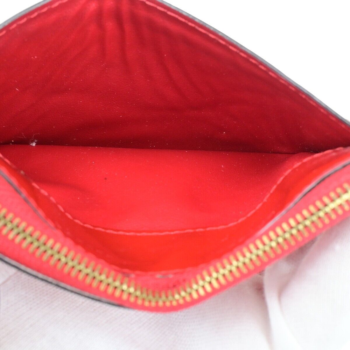 Louis Vuitton Pochette Clés Red Patent Leather Wallet