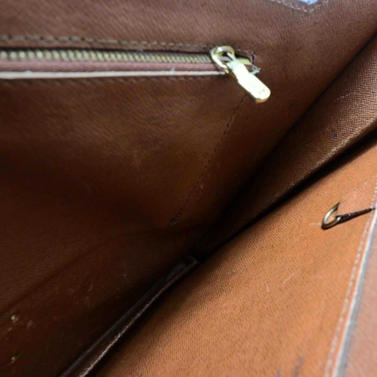 Louis Vuitton Porte Documents Brown Canvas Briefcase Bag