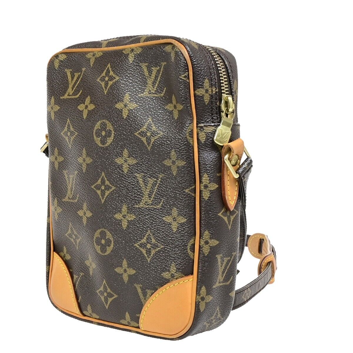 Louis Vuitton Danube Brown Gold Plated Shoulder Bag